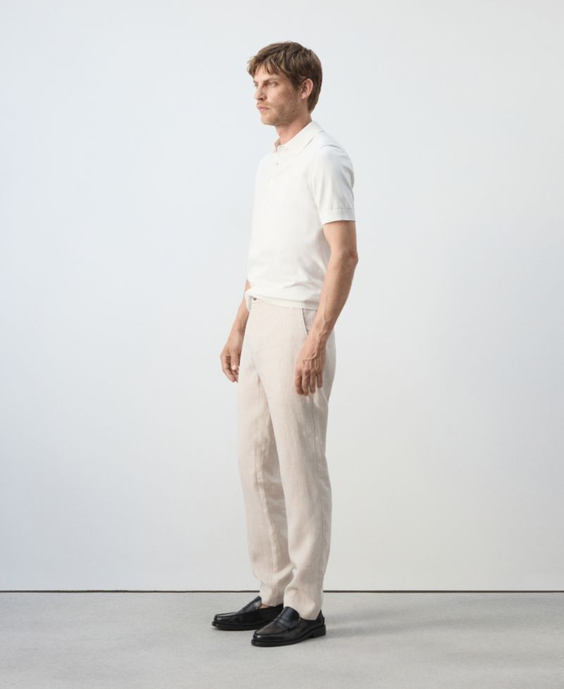 Men's Slim-Fit Linen Pants