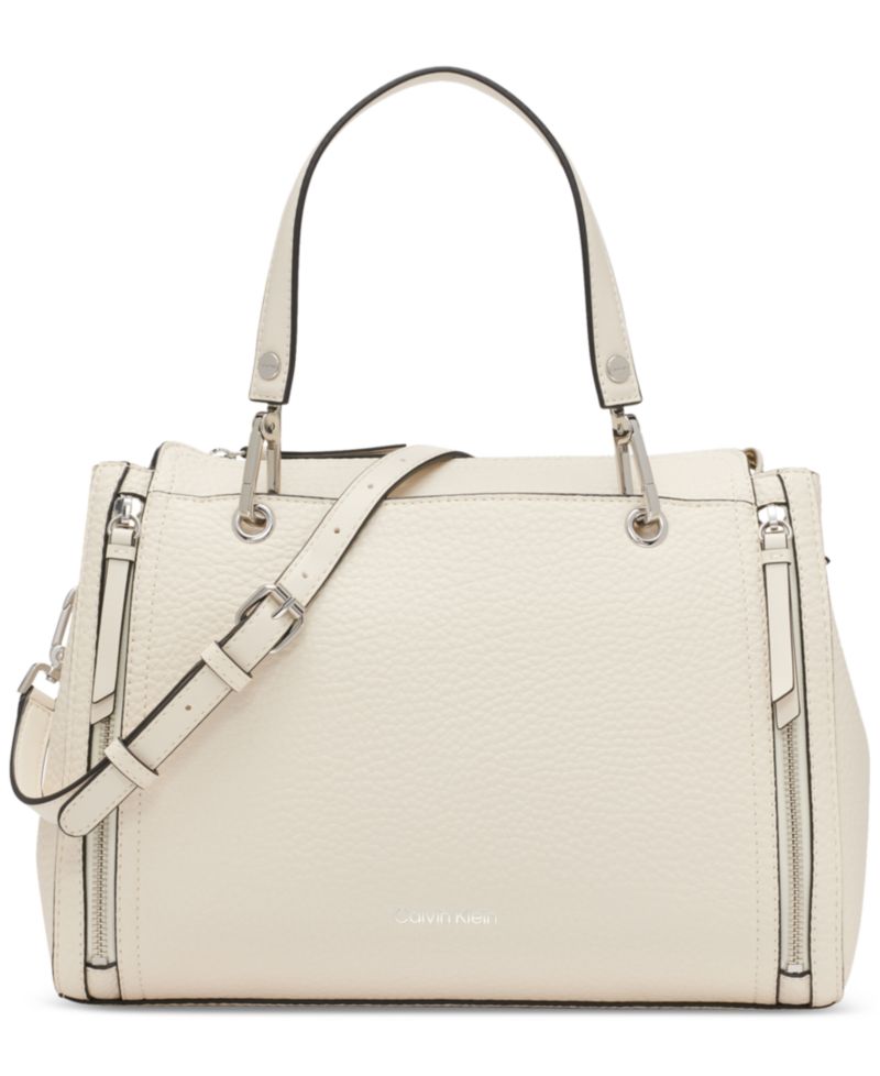 Garnet Triple Compartment Top Zipper Satchel
