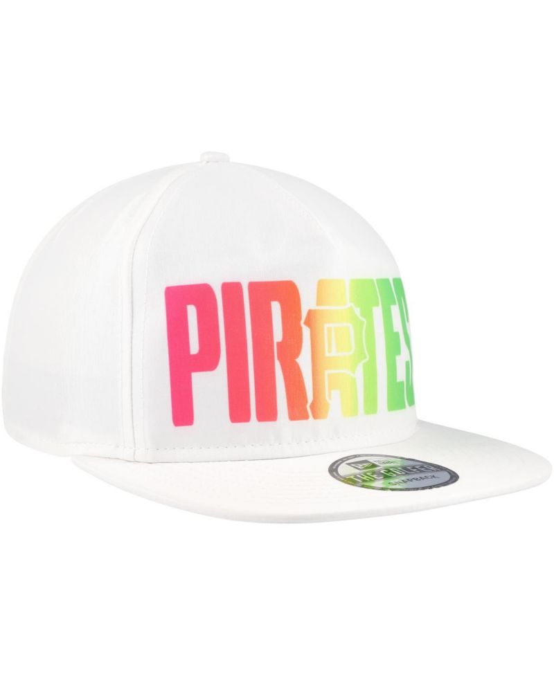 Men's White Pittsburgh Pirates Spring Spectrum Golfer Snapback Hat