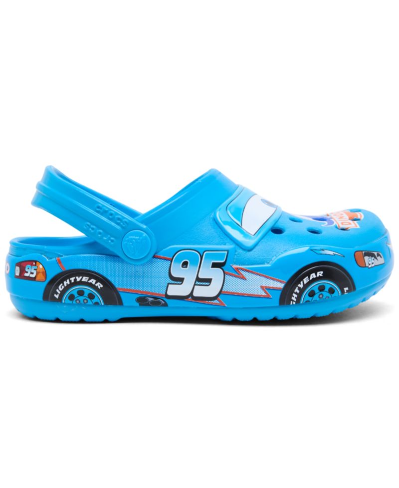 Toddler Boys' Dinoco Lightning McQueen Crocband Customizable with Jibbitz Charms Clogs from Finish Line