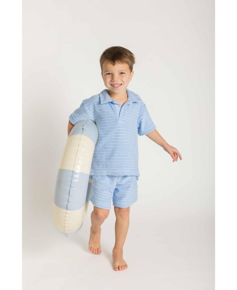 Little Boys Stripe Terry Polo