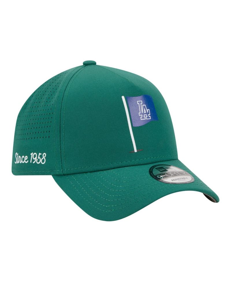 Men's Green Los Angeles Dodgers Pin Seeker 9FORTY A-Frame Adjustable Hat