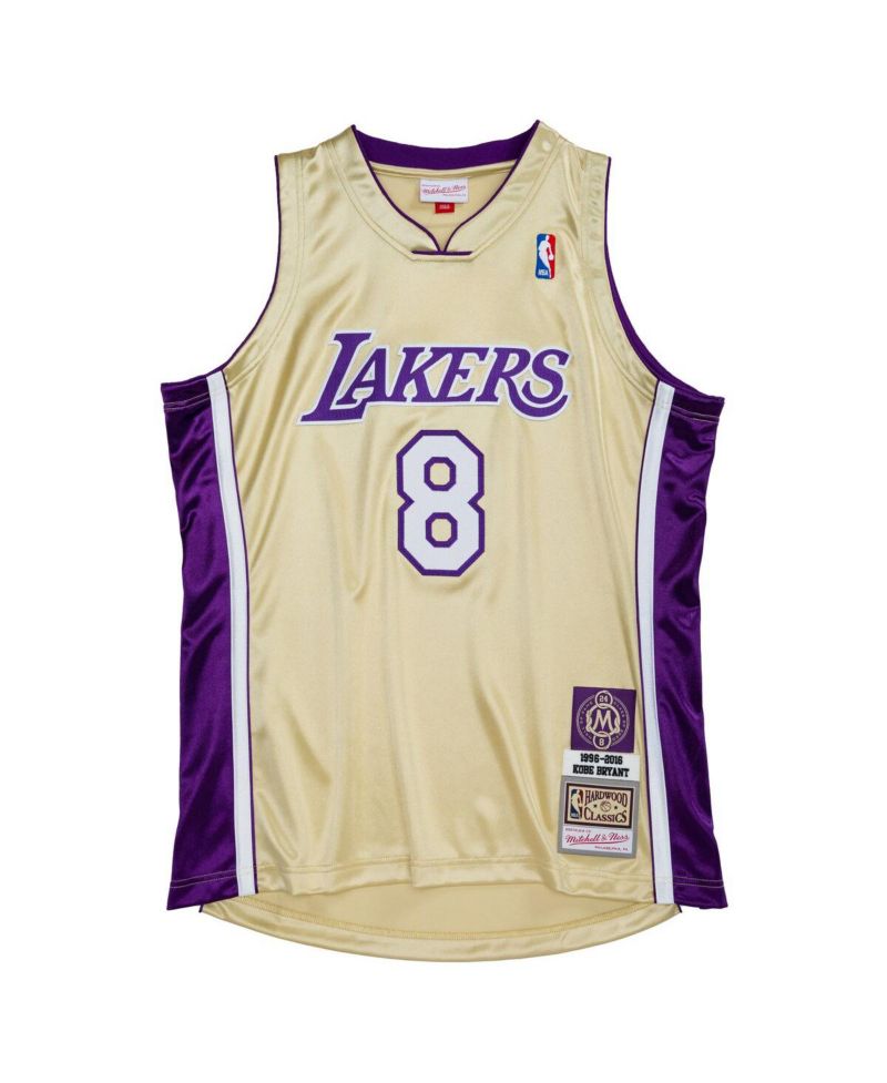 Men's Kobe Bryant Gold Los Angeles Lakers Hall of Fame Class of 2020 8 Authentic Jersey