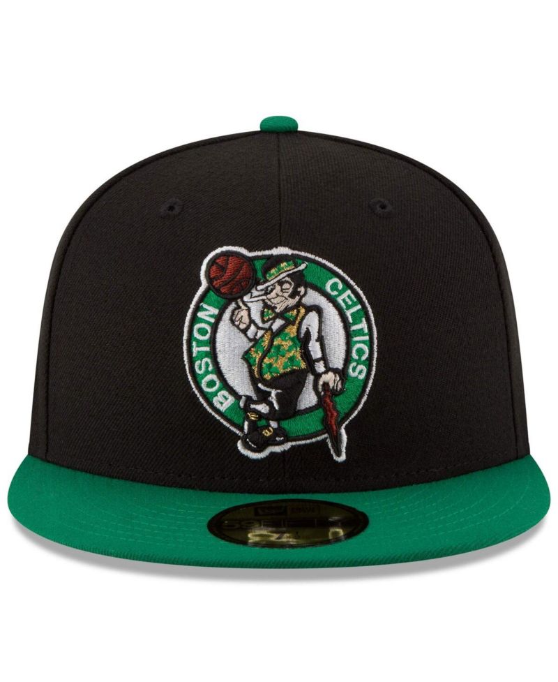 Men's Black/Green Boston Celtics Team Color 2Tone 59FIFTY Fitted Hat