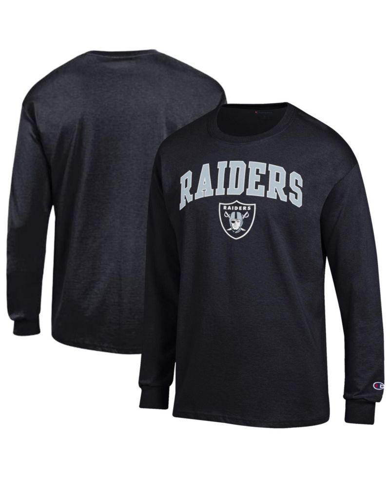 Men's Black Las Vegas Raiders Arch Over Logo Long Sleeve T-Shirt