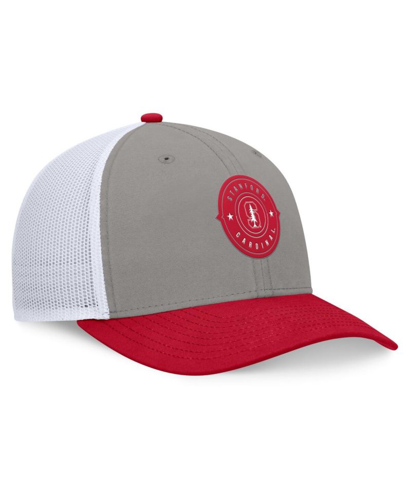 Men's Gray/Cardinal Stanford Cardinal Rob Trucker Adjustable Hat