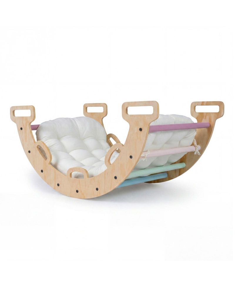 Montessori 3-in-1 Wooden Rocking Climbing Arch