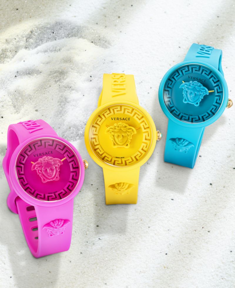 Women's Swiss Medusa Pop White Silicone Strap Watch 39mm