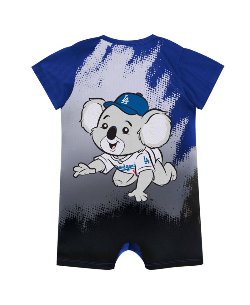 Baby Boys and Girls Blue Los Angeles Dodgers Baby Mascot Bodysuit