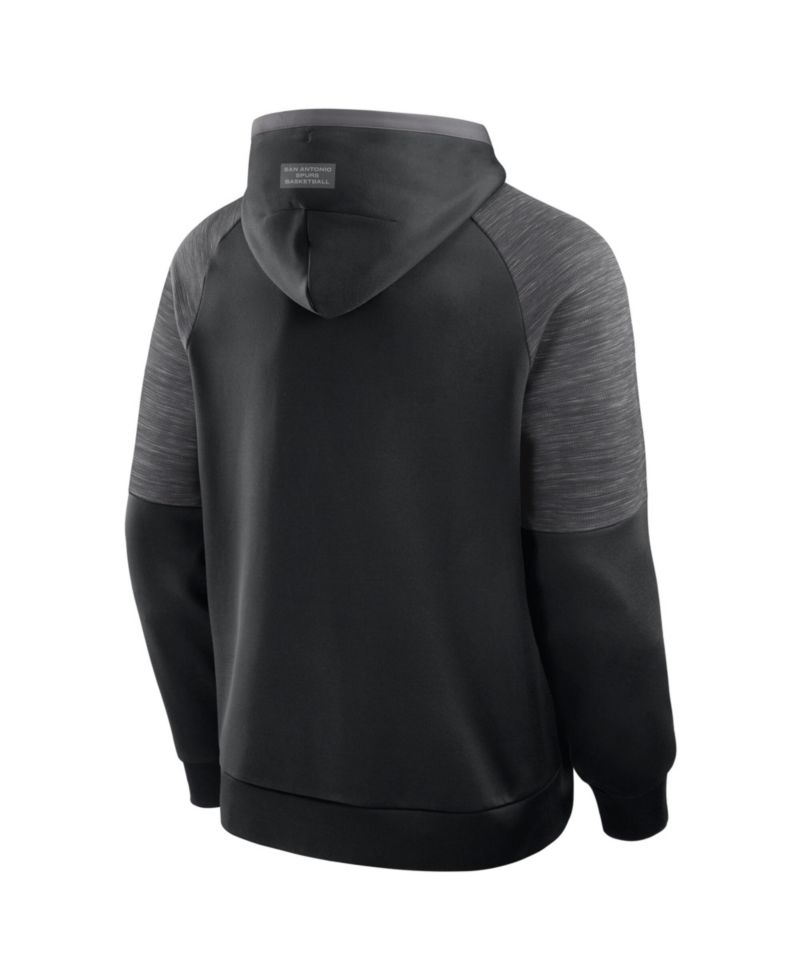 Men's Black San Antonio Spurs Pick Roll Defender Pullover Hoodie