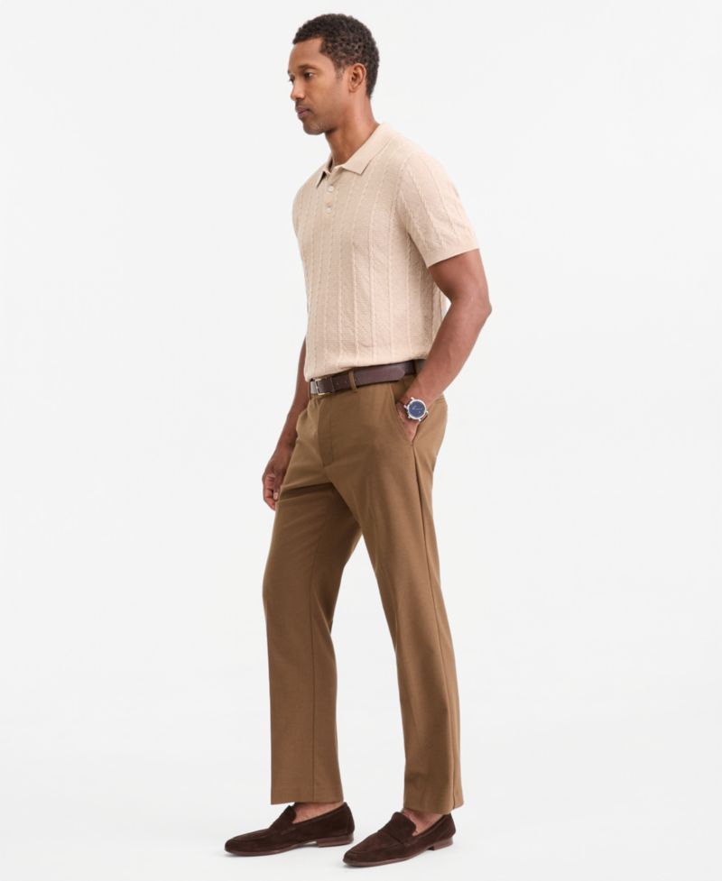 Men's Wool-Blend Flat-Front Pants, Macy's Exclusive