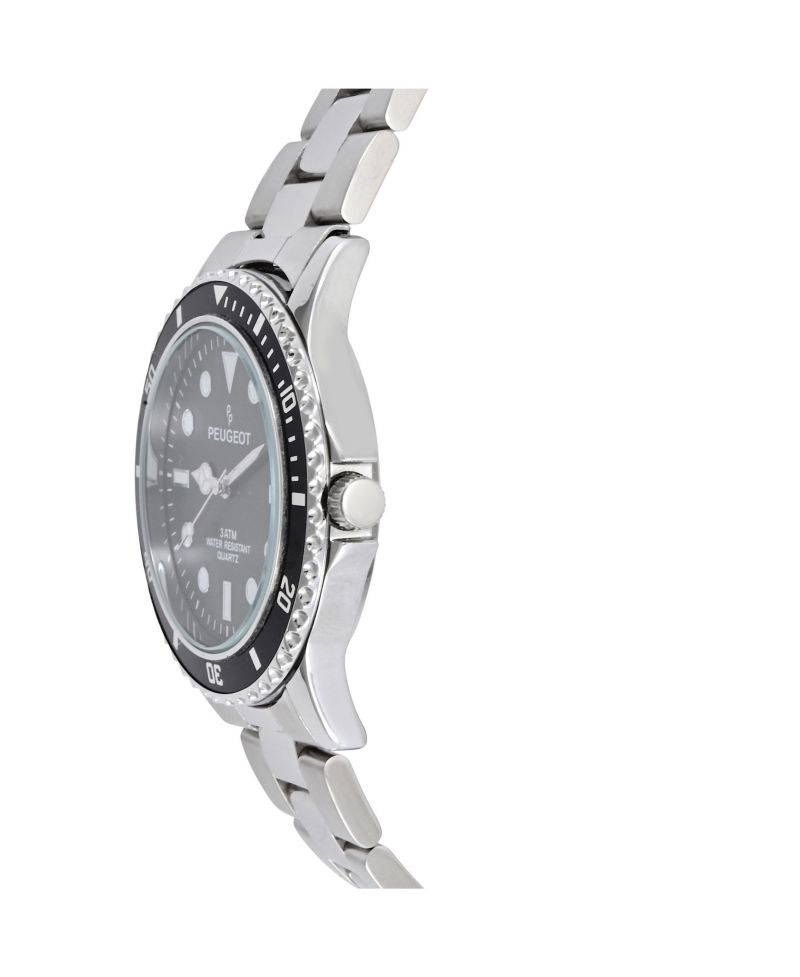 Men's 40mm Blue Dial Sport Bezel Stainless Steel Bracelet Watch