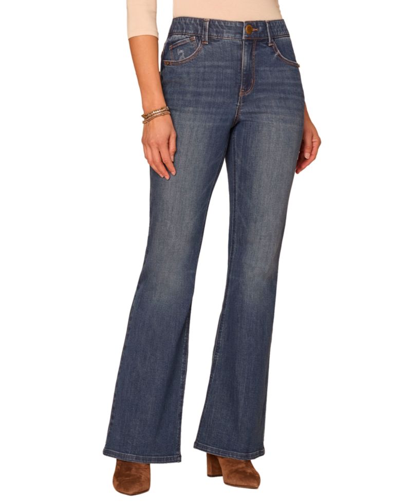 Petite Ab"Solution High-Waisted Flare Jeans