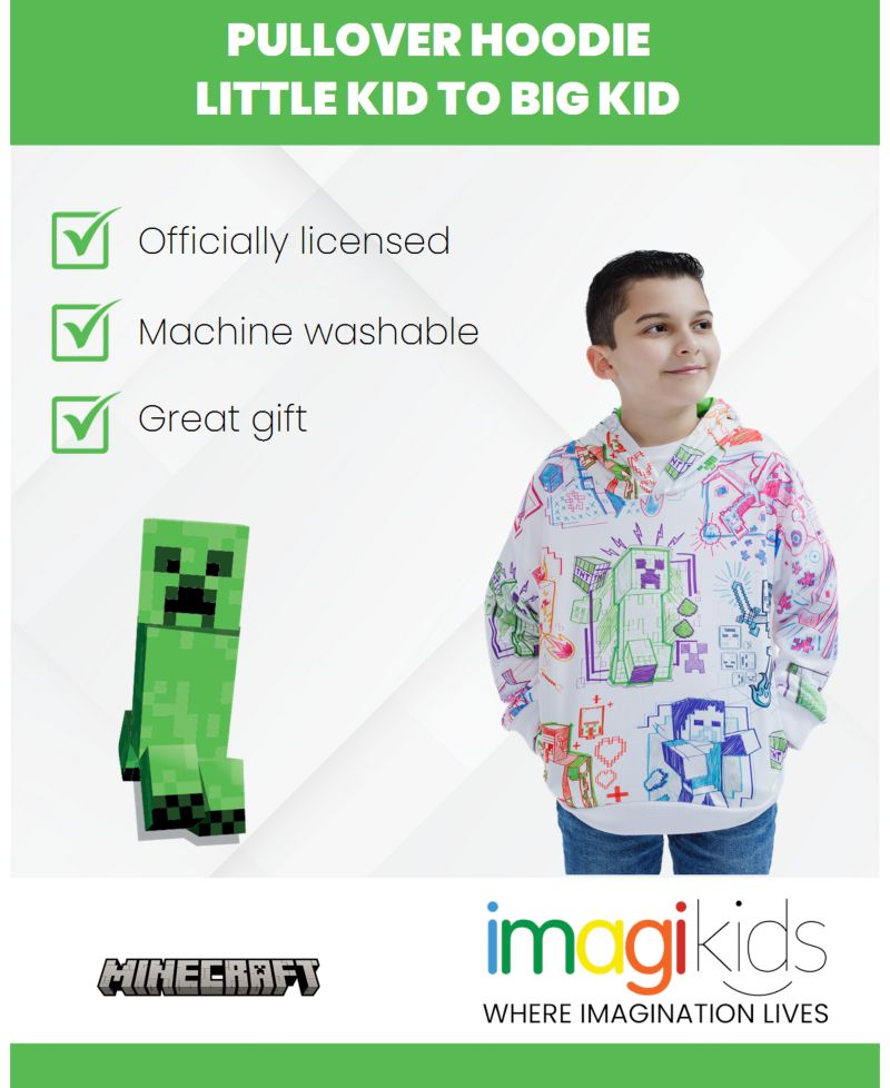 Fleece Pullover Hoodie Little Kid to Big Kid Sizes (4 - 18-20)