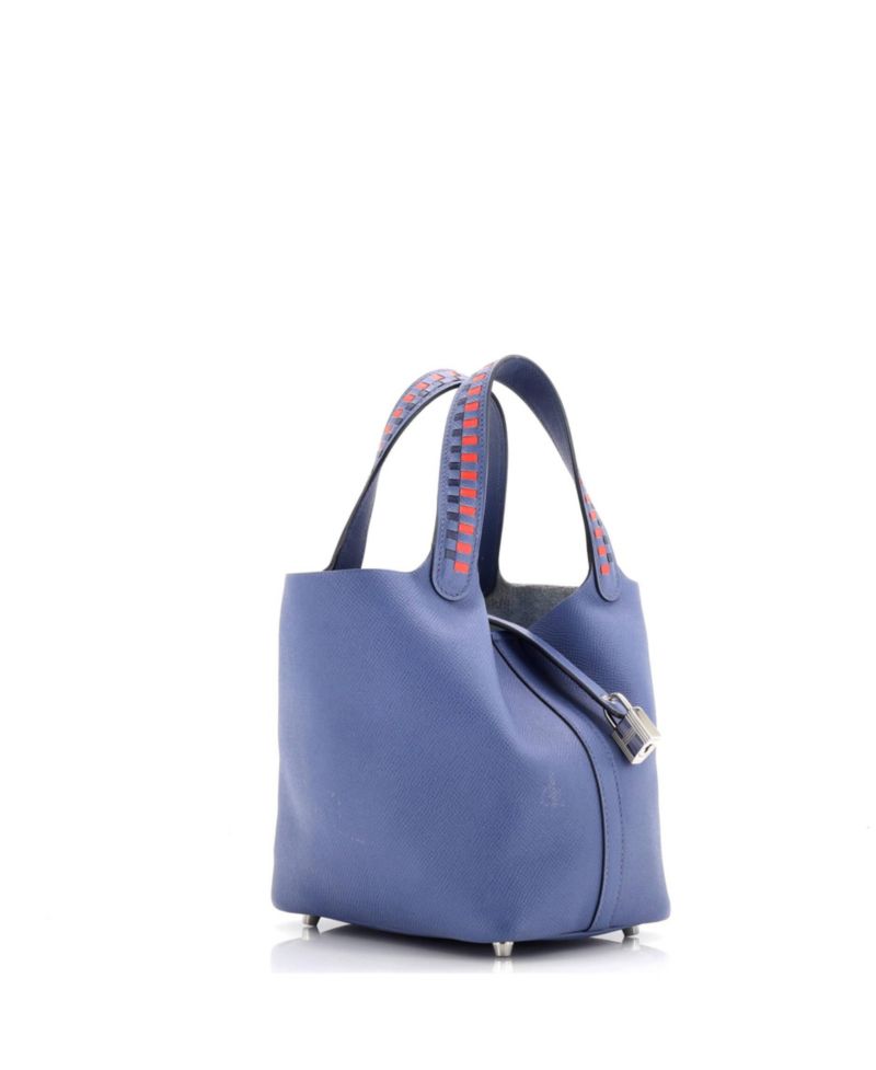 Pre-Owned Hermes PM Picotin Lock Bag Tressage Epsom