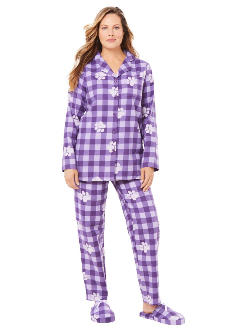 Women's Dreams and Co. Classic Flannel Pajama Set