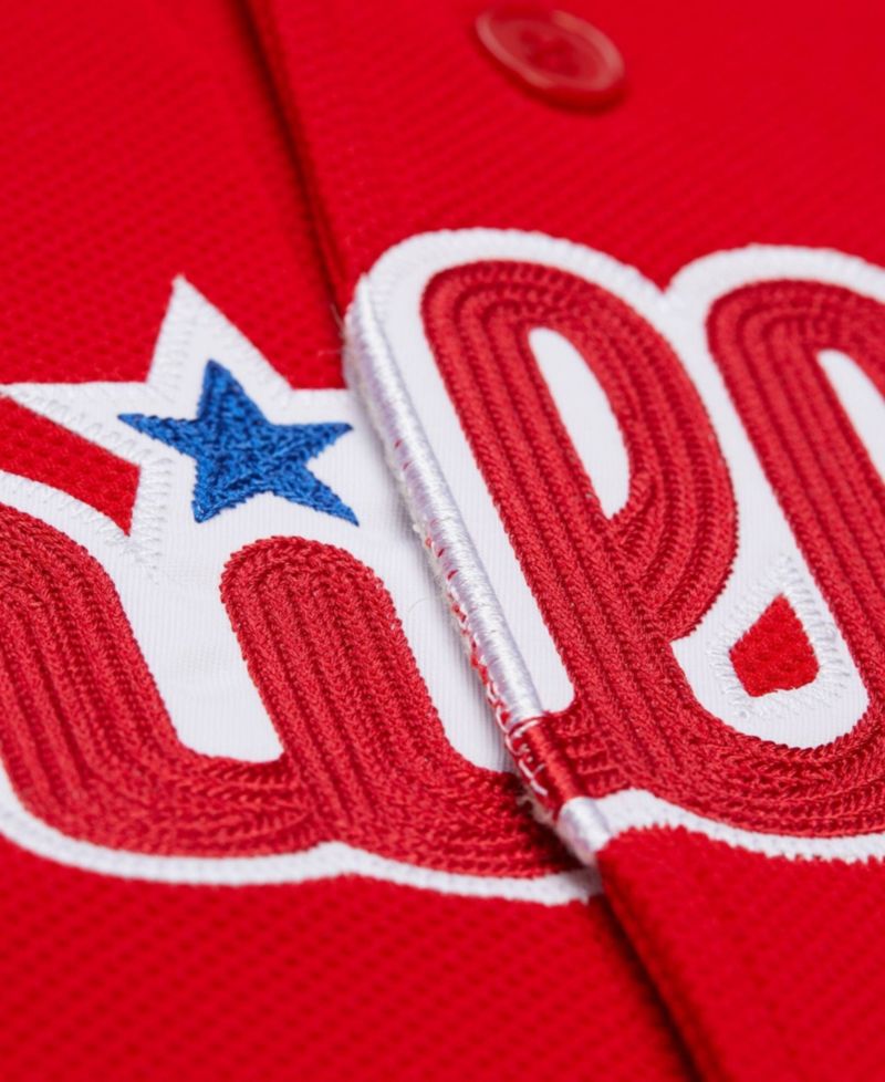 Men's Ryan Howard Red Philadelphia Phillies Big & Tall Cooperstown Mesh Batting Practice Jersey