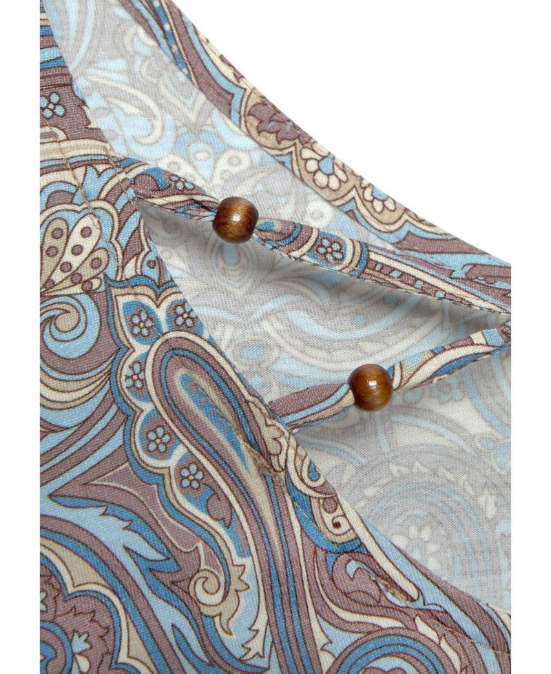 Women's Viscose Paisley Print Sleeveless Short Dress