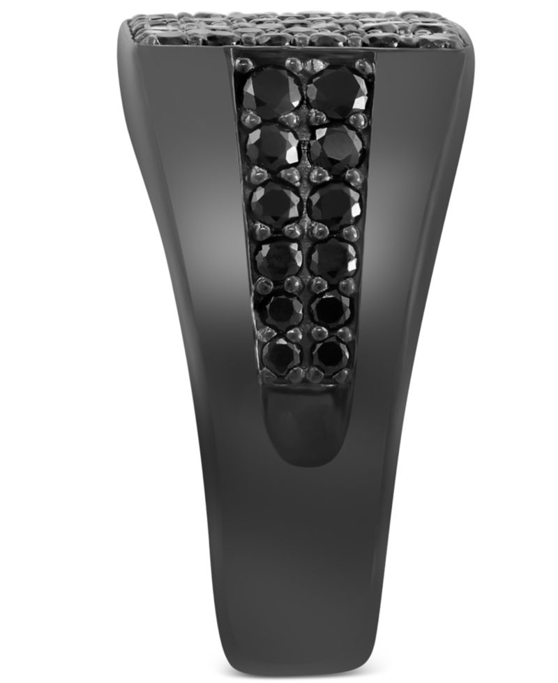 EFFY® Men's Black Spinel Cluster Ring (2-1/2 ct. t.w.) in Black PVD-Plated Sterling Silver