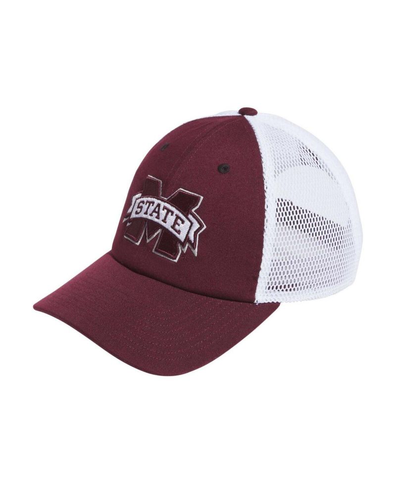 Men's Maroon Mississippi State Bulldogs Mascot Slouch Trucker Adjustable Hat