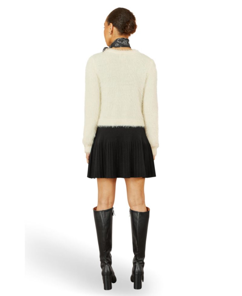 Women's Eyelash Fluffy Tie Front Bolero