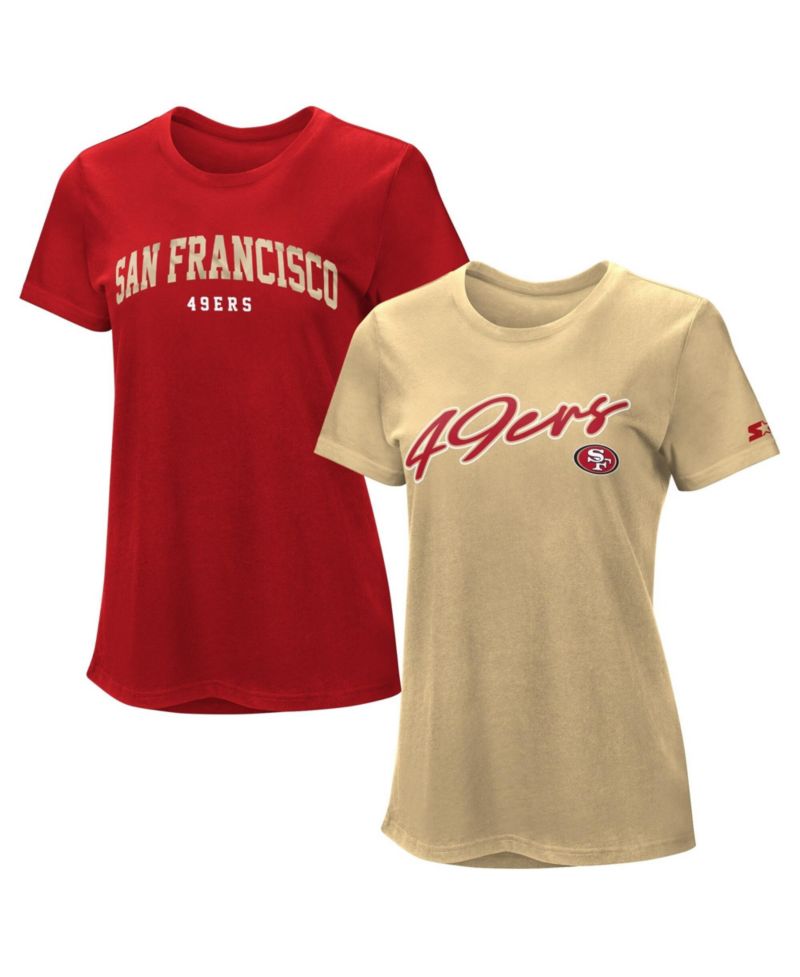 Women's Scarlet/Gold San Francisco 49ers Combo Pack T-Shirt