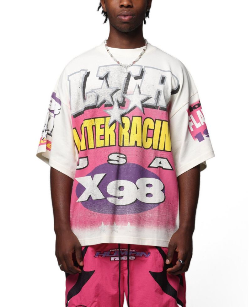 Men's Racer Box Oversized Graphic T-Shirt
