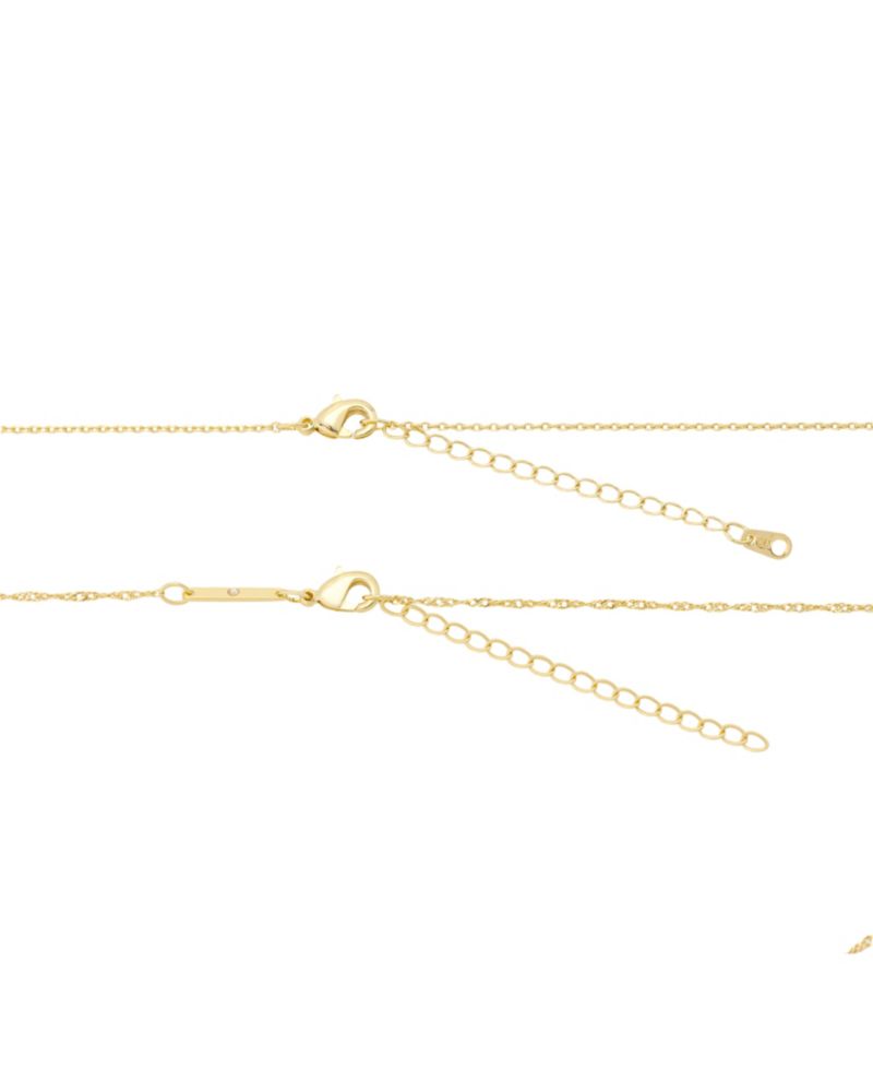 Cubic Zirconia Gold-Tone Plated Western Horse & Horseshoe Pendant Duo Necklace Set