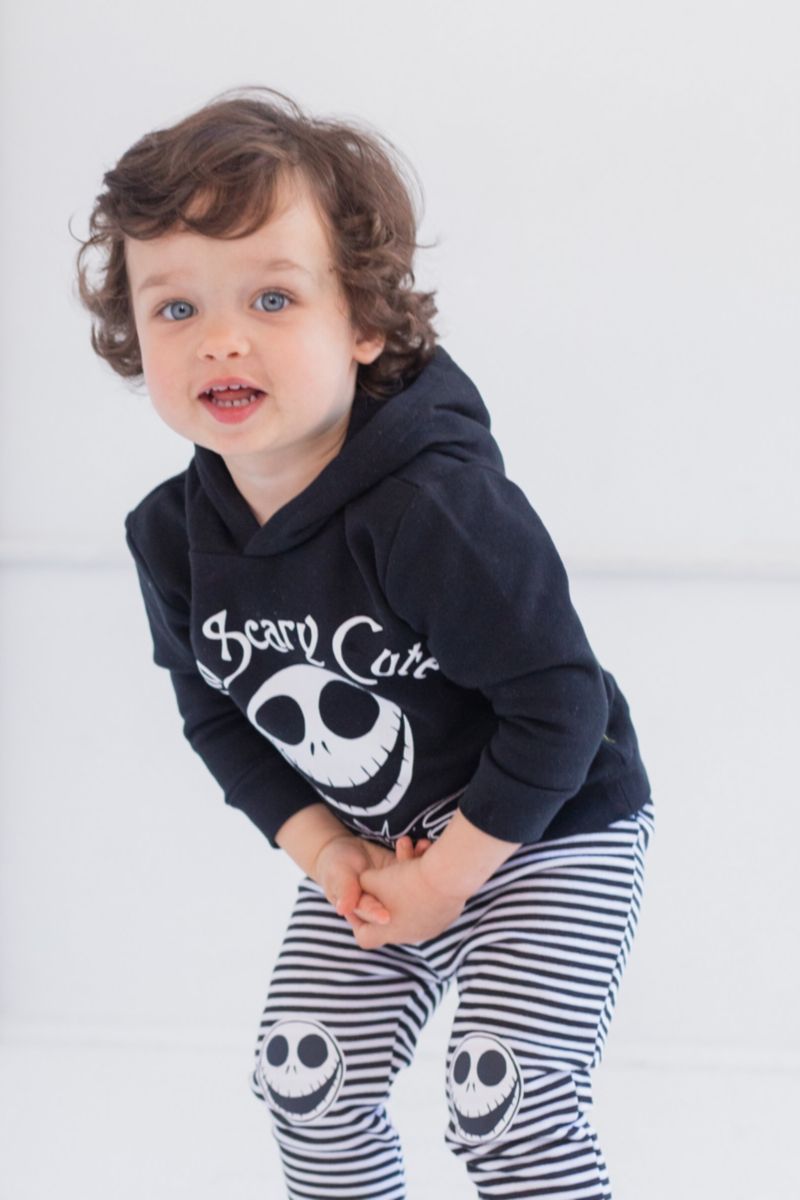 Boys (6-12) Jack Skellington Fleece Pullover Hoodie and Pants Outfit Set