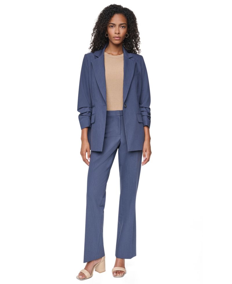 Women's Pinstripe 3/4-Sleeve Blazer