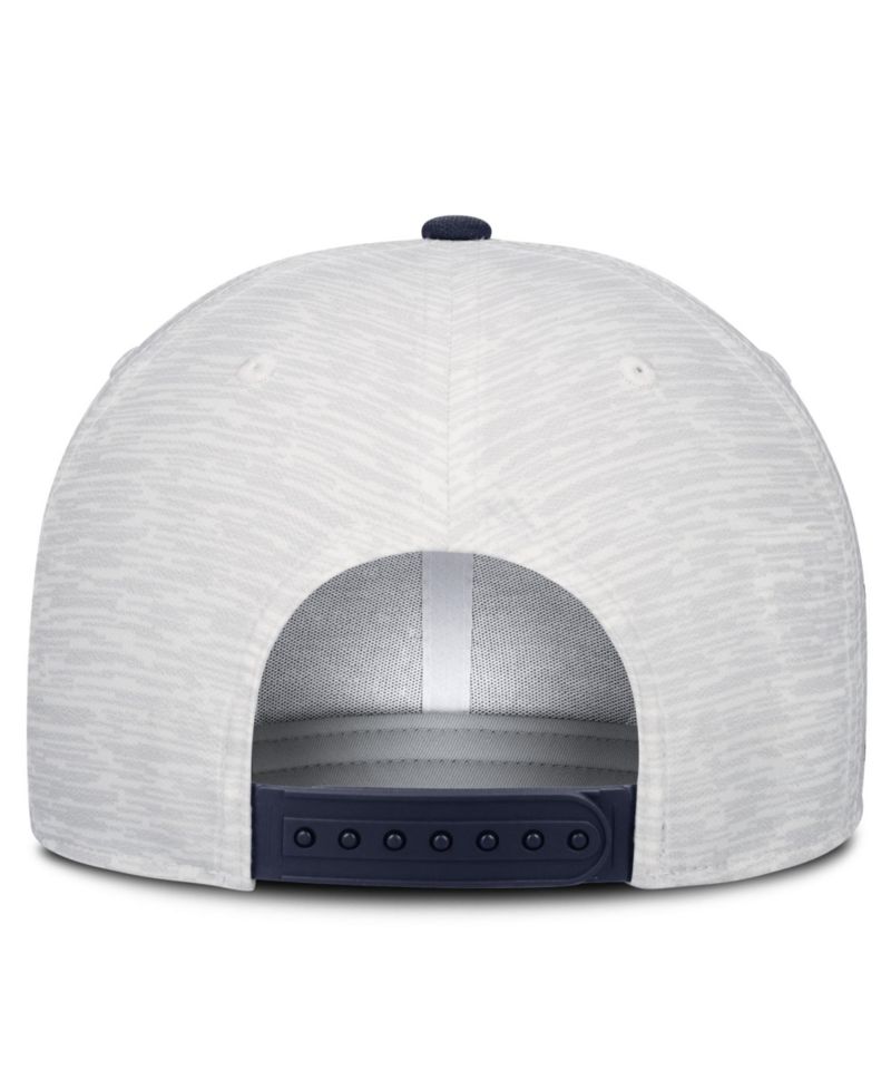 Men's and Women's White/Navy Michigan Wolverines Primetime Rise Adjustable Hat