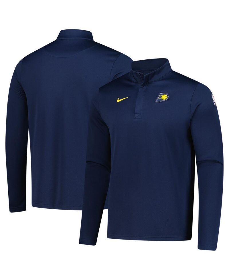 Men's Navy Indiana Pacers 2025/26 Authentic Coaches Quarter-Zip Dri-Fit Sweatshirt