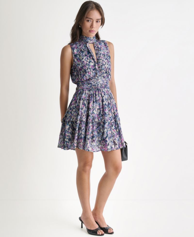 Women's Choker-Neck Sleeveless Dress