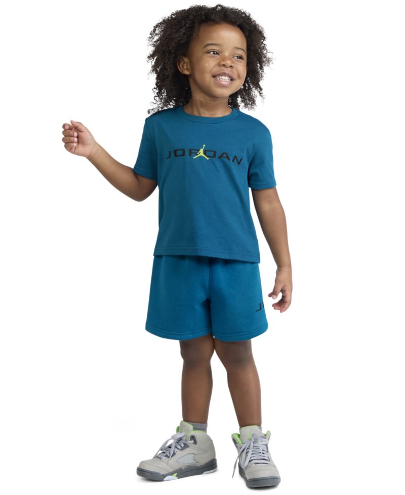 Boys' 2T-7 Stretch T-Shirt and Shorts, 2-Piece Set