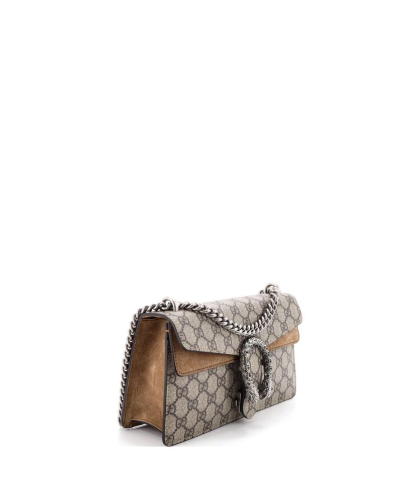 Small Dionysus Bag GG Coated Canvas with Crystal Embellished Metal