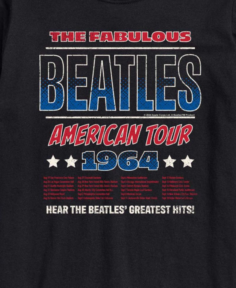 Men's The Beatles American Tour 64 Short-Sleeve Graphic T-Shirt