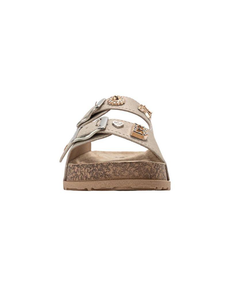 Girls Footbed Sandals - Lightweight with Secure Buckles and Multi-Charm Details (Little Girls/kids)