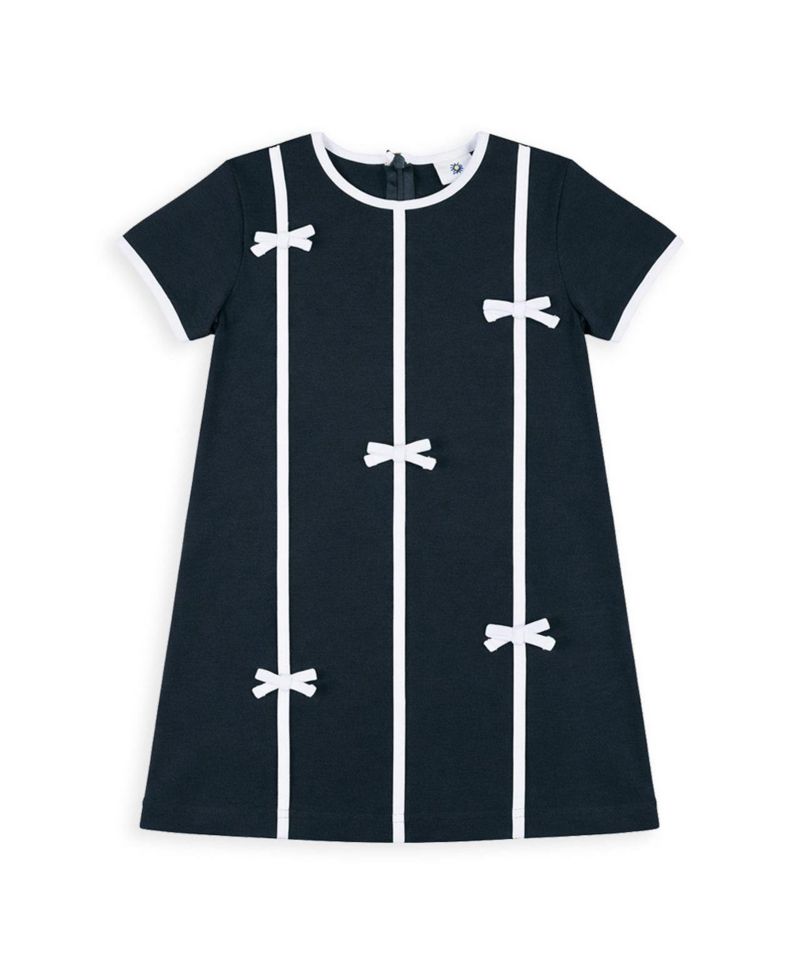 Girls (7-10) Knit Dress with Bows