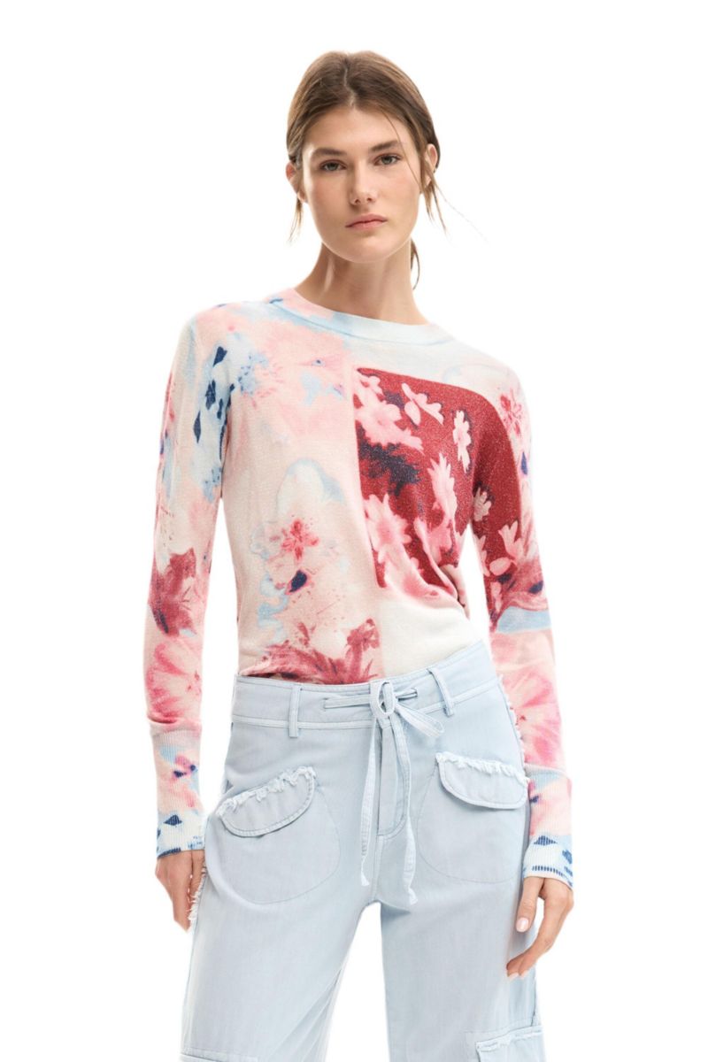 Women's Fine knit collage sweater