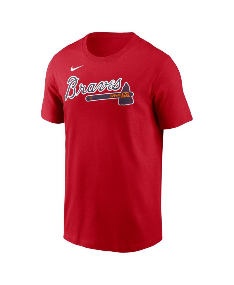 Men's Matt Olson Red Atlanta Braves Home Name & Number T-Shirt