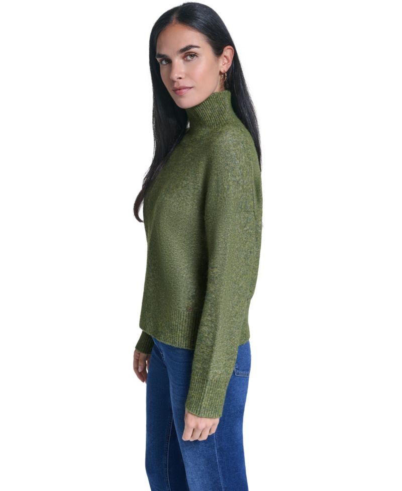 Women's Funnel-Neck Long-Sleeve Sweater
