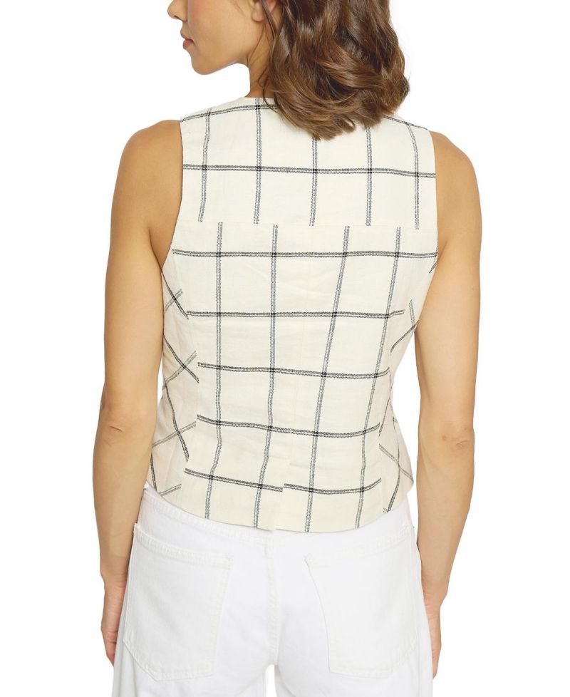 Women's Two Tone Linen Vest