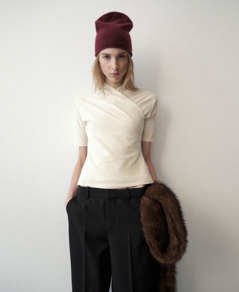 Women's Selection Fitted Wrap-Effect Top