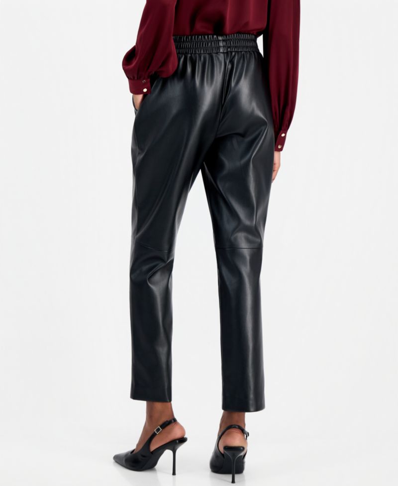 Women's Madelyn High-Rise Pull-On Slim Faux Leather Pants