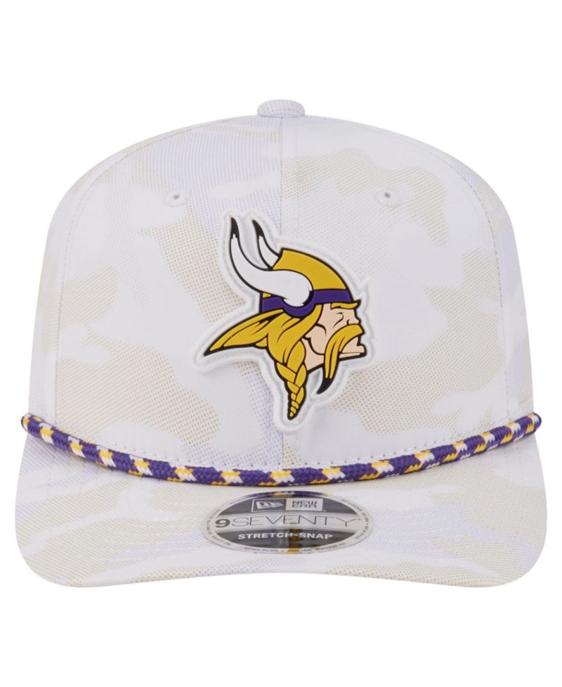 Men's White Minnesota Vikings Camo Rope 9SEVENTY Adjustable Hat