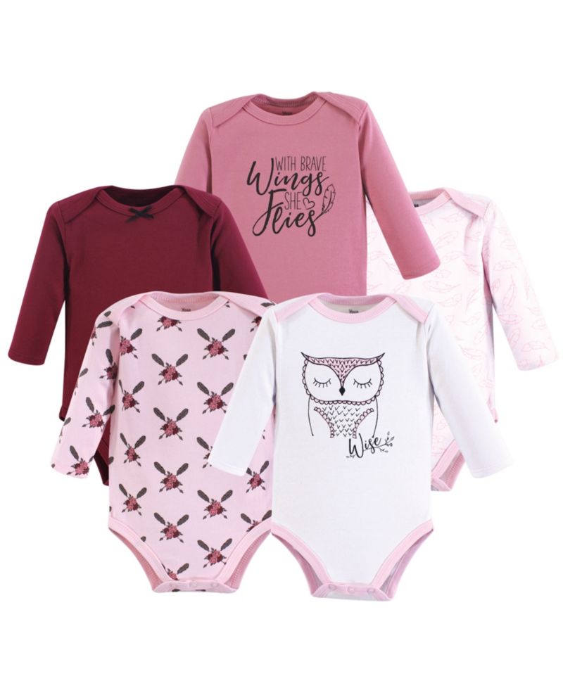 Multipack Five Long-Sleeve Bodysuits