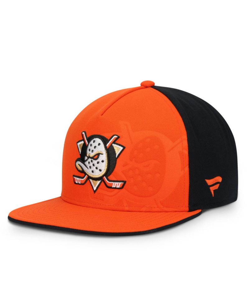 Men's Orange/Black Anaheim Ducks Snapback Hat