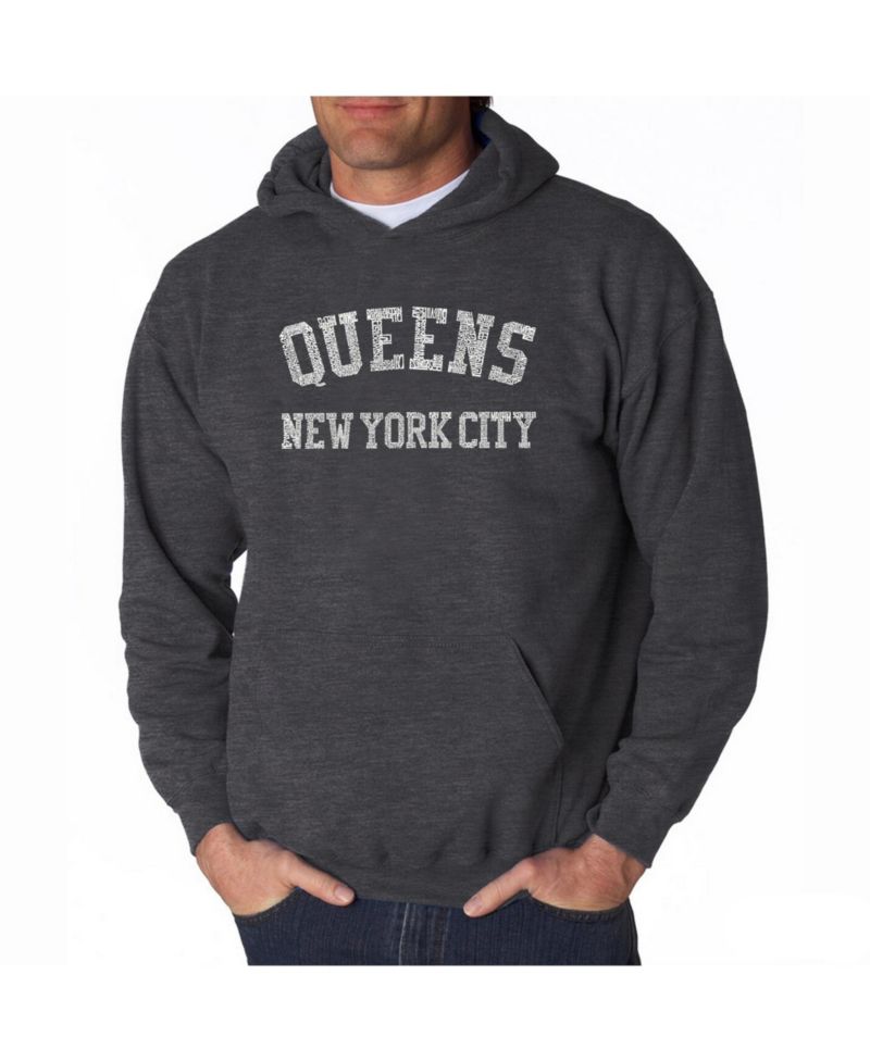 Men's Word Art Hoodie - Queens NY Neighborhoods