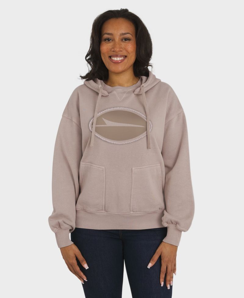 Women's Tan New York Jets Washed Pullover Crewdie