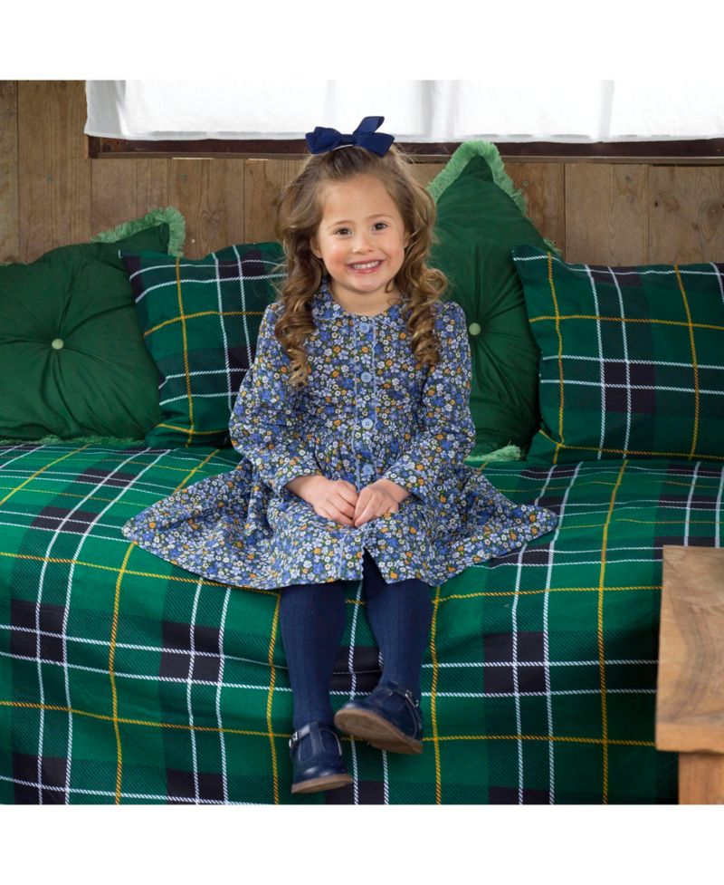 Toddler Girls' 2T-5T Meadow Floral Button-Front Long-Sleeve Fit & Flare Dress